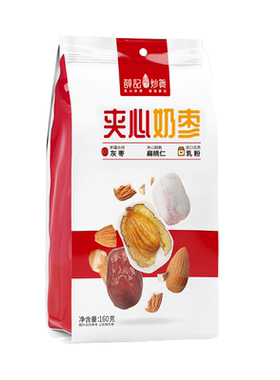 薛记炒货奶枣巴旦木夹心奶酪新疆红枣独立小包装网红休闲零食