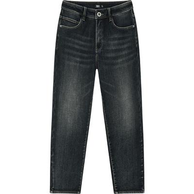 森马简约通勤小脚裤加绒牛仔裤男