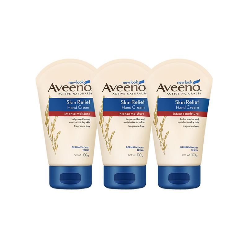 【自营】Aveeno/艾惟诺成人舒缓护手霜100g*3支冬季保湿孕妇滋润