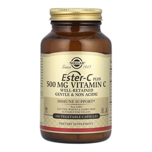 Solgar索尔加Ester-C维生素C复合胶囊VC温和无酸机体抵抗帮助焕活