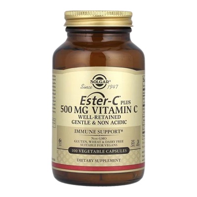 Solgar索尔加Ester-C维生素C复合胶囊VC温和无酸机体抵抗帮助焕活