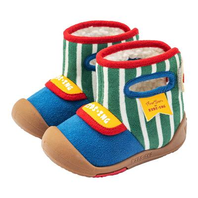 学步棉靴冬季撞色儿童加绒