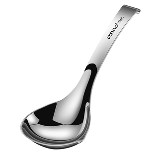 德国 挂壁汤勺316不锈钢大号公用喝汤盛汤勺家用短柄粥勺加深油勺