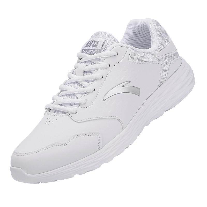 安踏男鞋运动鞋男款皮面防水鞋子