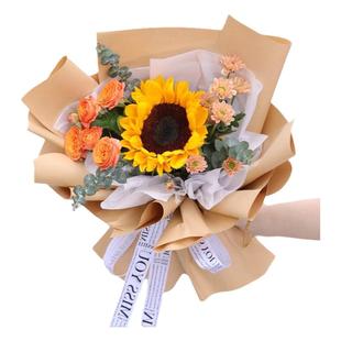 毕业季团购单支向日葵玫瑰康乃馨手提袋小花束鲜花速递同城配送店
