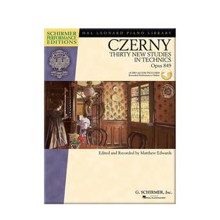 车尔尼 30首钢琴流畅练习曲 op849 希尔默原版乐谱书 Thirty New Studies in Technics for Piano HL00296874