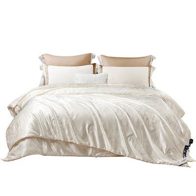 富安娜100%桑蚕丝被春秋被抗菌冬被子母被二合一蚕丝被四季被芯