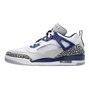 耐克男鞋Jordan Spizike 白蓝简版AJ4 低帮复古篮球鞋FQ1759-140