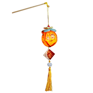 2026马年新款发光柿子灯笼新年过年春节装饰儿童手提成品花灯挂件