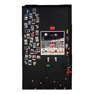 双层磁性黑板墙贴儿童家用磁力创意自粘白板写字板可以贴在家里墙面上的可擦写无尘教学磁吸门后教学画画装饰