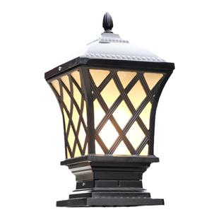 太阳能庭院灯欧式户外柱头灯防水围墙大门口柱子灯美式室外墙头灯