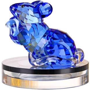 汽车摆件水晶小老鼠车内饰品摆件车载鼠年吉祥物摆件车上装饰用品