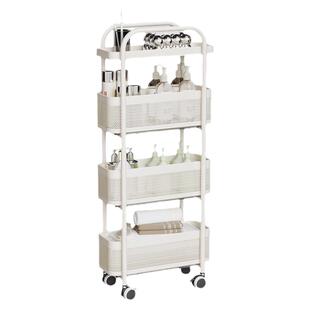 厨房极窄隙缝置物架家用夹缝置物架冰箱侧面抽拉柜卫生间小推车