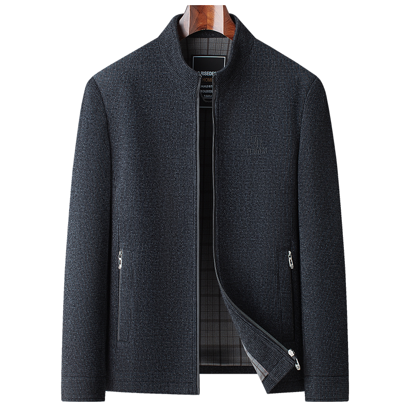老人头爸爸秋冬装立领外套