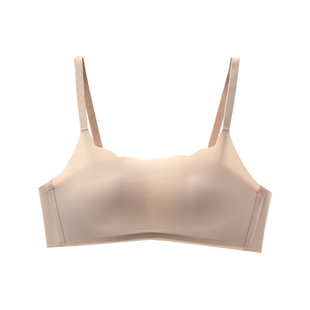 芬腾女士内衣上托光面无痕小胸文胸新款无钢圈收副乳透气舒适胸罩