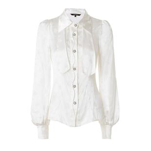 MAXRIENY华丽复古衬衫修身上衣年高级气质感