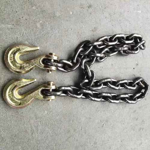 双钩起重链条双头抓钩羊角抓钩起重链条捆绑链吊石头链吊车吊装链