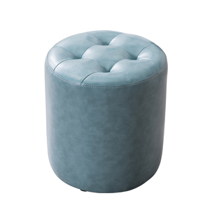 真皮凳子小圆凳方凳客厅皮墩子儿童沙发换鞋凳客厅茶几凳KTV矮凳