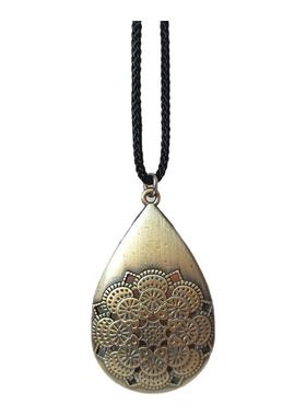 面具吊坠项链雕花水滴吊坠项链