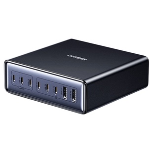 绿联200W氮化镓充电器头适用苹果华为小米联想MacBookPro笔记本电脑手机多口卓搭快充140W插头100W桌面充电站