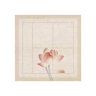 四尺四开四言四字斗方瓦当微喷蜡染宣纸半生半熟毛笔书法作品专用纸