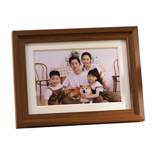实木相框摆台洗照片做成相框加打印全家福婚纱照装裱画框空框定制