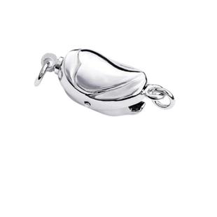 穿珍珠项链元宝锁扣项链手链连接扣插棒扣头s925纯银扣环DIY配件