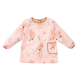 宝宝绘画画罩衣服儿童围裙书法美术生专用家务防水防油小女孩防脏