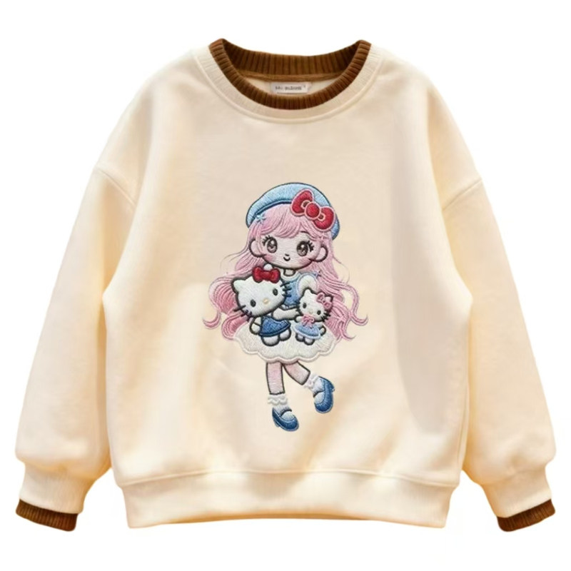 HelloKitty卡通印图加绒卫衣
