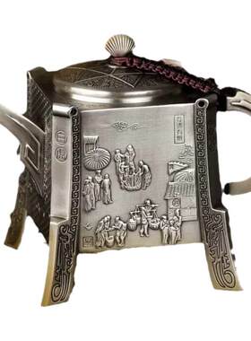 纯银泡茶壶足银999茶具套装礼品