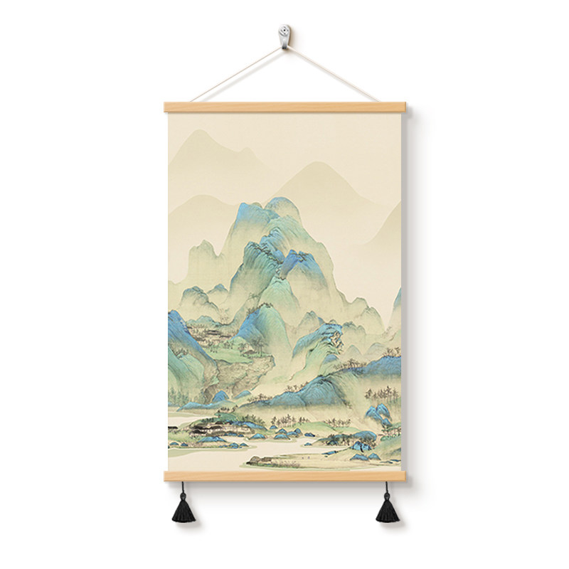 新中式千里江山入户玄关装饰画