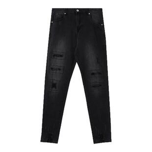 it :5cm/FIVECM接头潮流小脚牛仔裤男破洞补丁设计感显瘦潮牌长裤