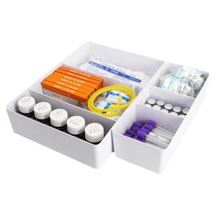 医用分格收纳盒分隔物品收纳筐药品分类盒针剂药房篮输液盒摆药盒