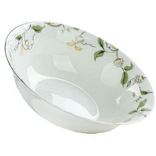 金岚玉唐山骨瓷9英寸中式大汤碗老式大碗陶瓷9斗笠碗斗碗大海碗