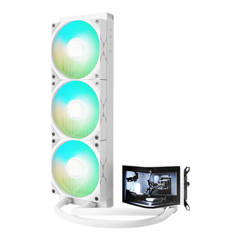 TRYX创氪星系PANORAMA展域360 ARGB水冷6.5英寸曲面屏CPU散热器
