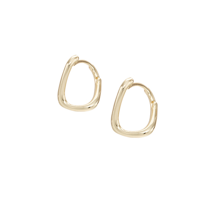 【金属感素圈耳环】【气质耳钉】