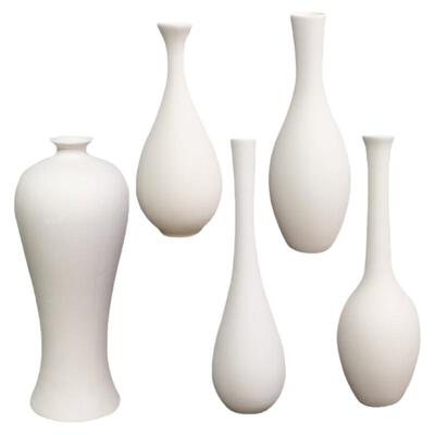 陶艺素坯花瓶高白泥薄胎半成品