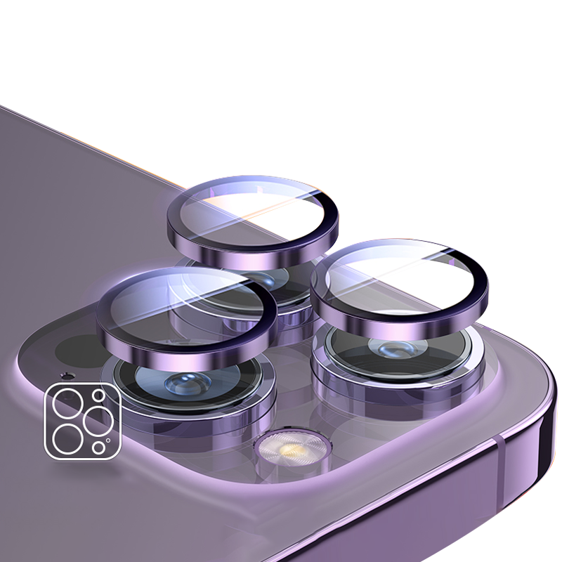 倍思适用iPhone16/15Pro镜头膜苹果16ProMax手机镜头保护膜14后摄像头贴13新款康宁12相机全包11高清分体ip壳