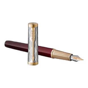 派克精英18K金尖阿诺德联名款钢笔高档木质礼盒男士商务办公用笔