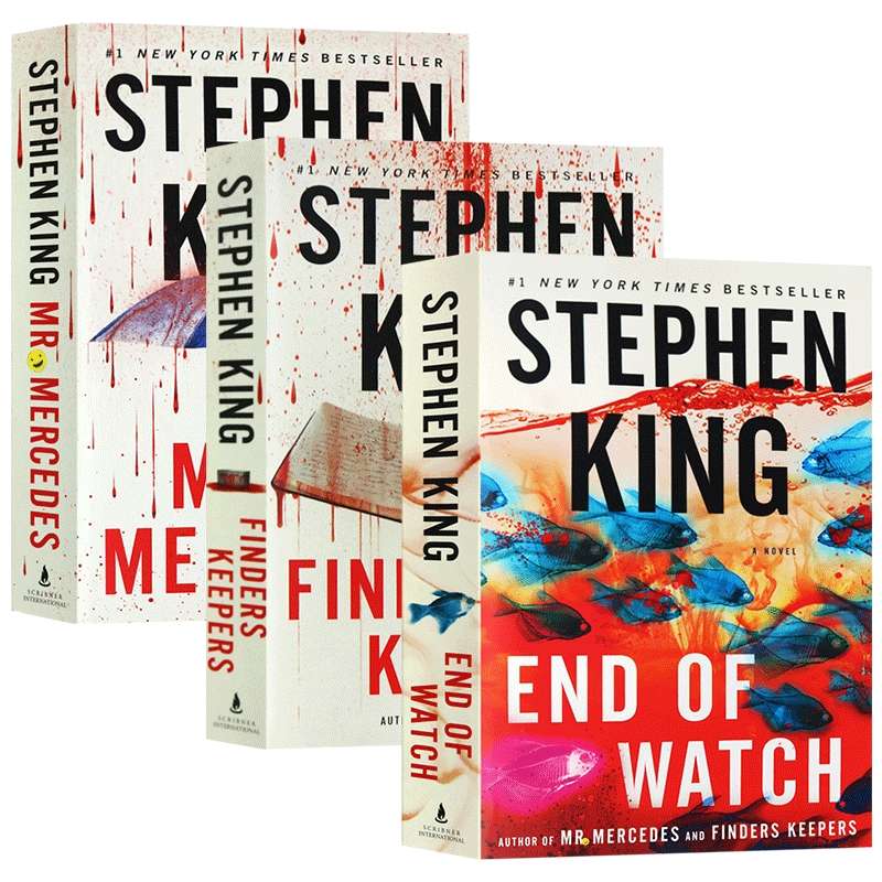 斯蒂芬金三部曲1-3 英文原版 The Bill Hodges Trilogy 悬疑推理小说 Mr Mercedes Finders Keepers End of Watch 英文版英语书籍