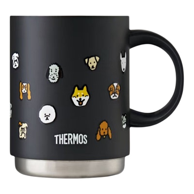 zeroperzero韩国保温杯不锈钢便携水杯大容量学生儿童白猫黑狗