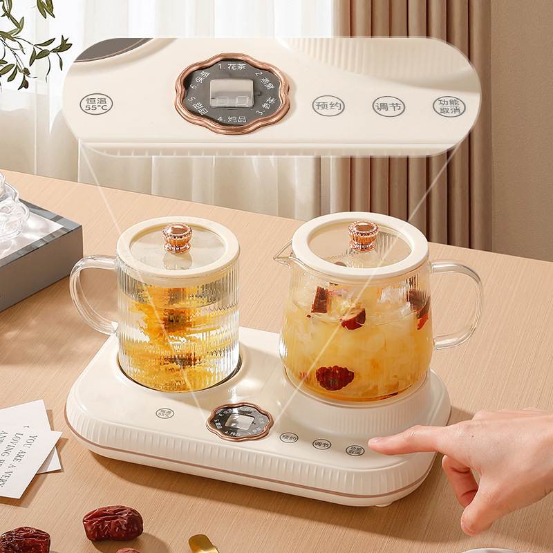 多功能养生电炖杯双礼品杯杯养生玻璃养生小型炖煮一体迷你底座壶