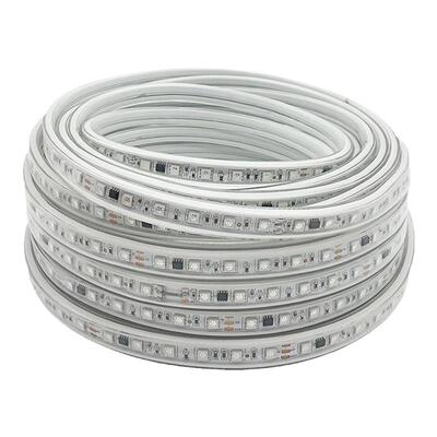 led灯带24V2811幻彩50米无压降5050七彩跑马流水包胶户外防水灯条