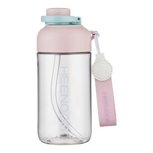 希诺水杯大容量防摔塑料杯男女学生儿童上学专用运动水壶吸管杯子