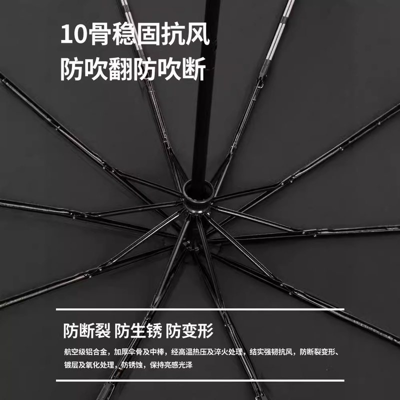 超大加固加厚雨伞结实抗商务男士自动双人家用伞骨加粗伞风暴长柄