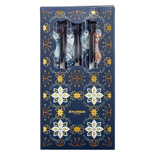 败家实验室白金POD小爱豆不眠之夜限定中性笔按动0.5复古猫头鹰狐