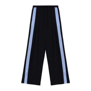 IT 日本ENFÖLD女装宽松西装裤长裤新款条纹边饰直筒裤231881XP