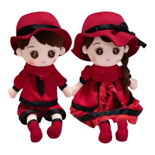 新婚压床娃娃一对结婚新款高档抱枕金童玉女公仔喜娃娃婚房送新人