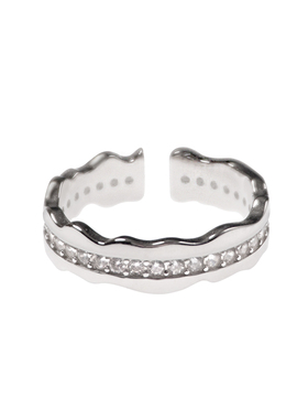 925纯银镶嵌锆石简约戒指