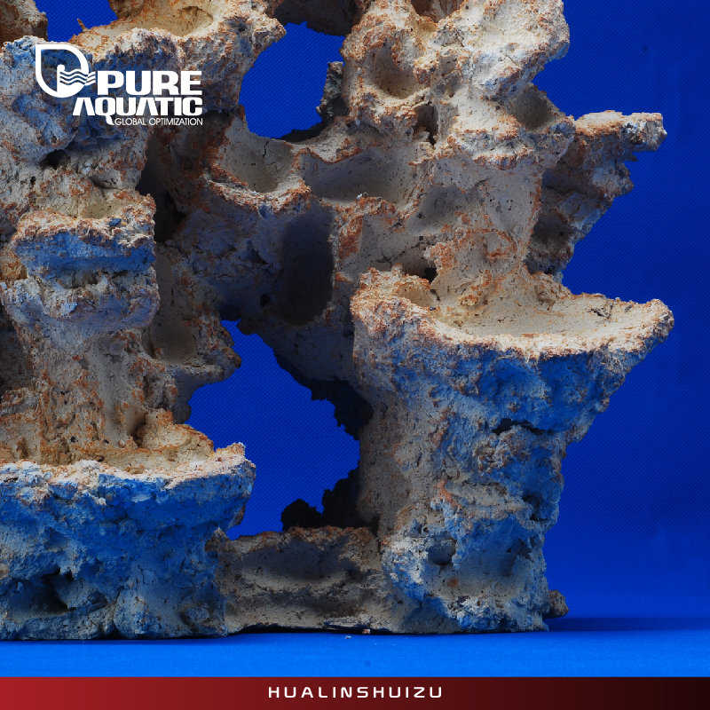 P牌造景石 纽扣支装造景石 海水鱼缸造景石造型石小缸造景 免爆藻